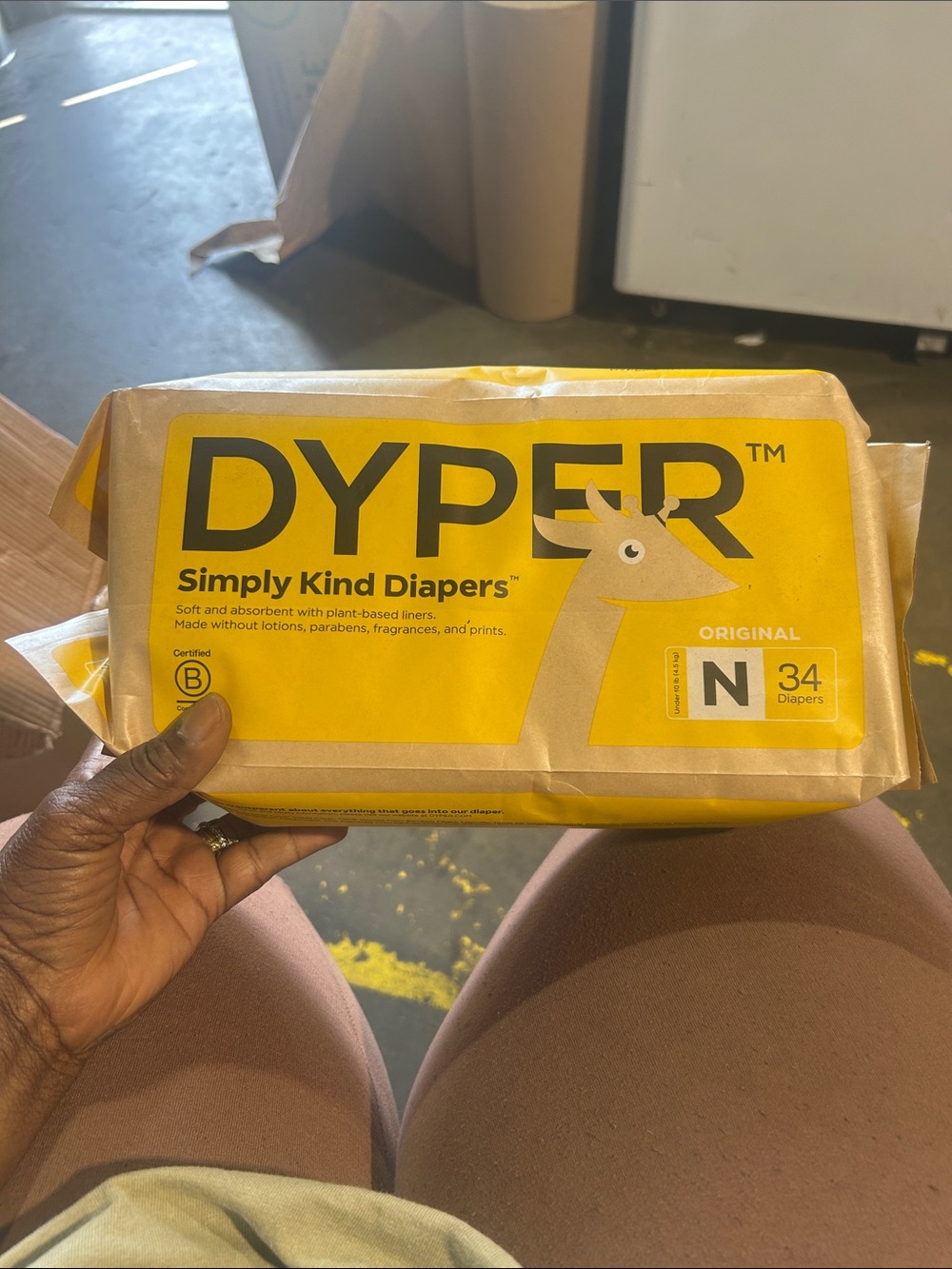 Dyper Simply Kind Original Newborn Diapers - Yellow (34 ct)